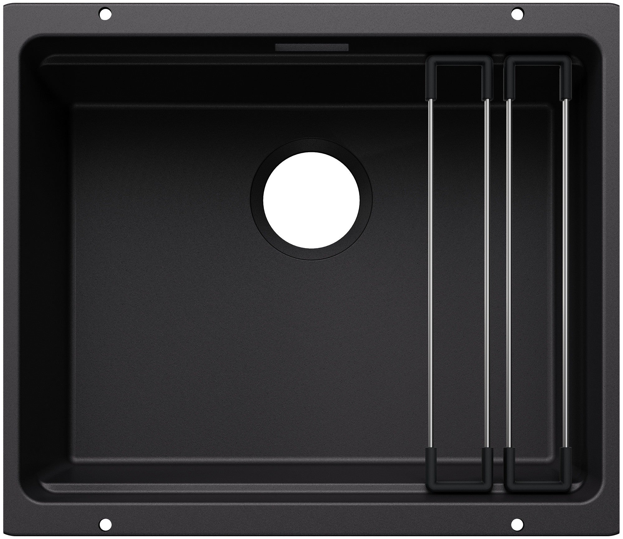 Chiuveta bucatarie Subline 500, 527754, sub blat, silgranit negru 530 x 460 mm, Blanco